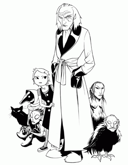 Univers de Courtney Crumrin, Illustration provenant du site de l'auteur, Ted Naifeh