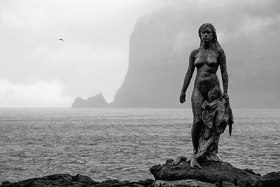Selkie statue Mikladalur